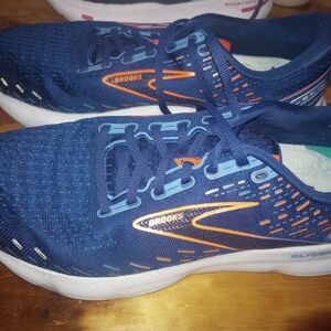 Brooks Navy and Orange Athletic Shoes